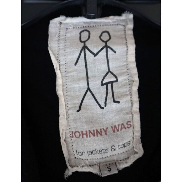 Johnny Was P-41317-F Women's Sz S Black Floral Embroidered Cardigan Sweater - Picture 4 of 8